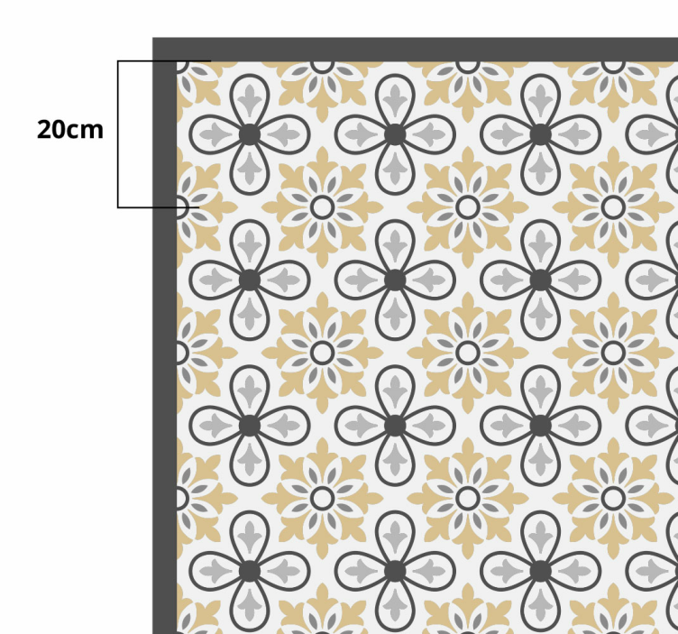 Tappeto vinile geometrico armonia geometrica floreale - TenStickers
