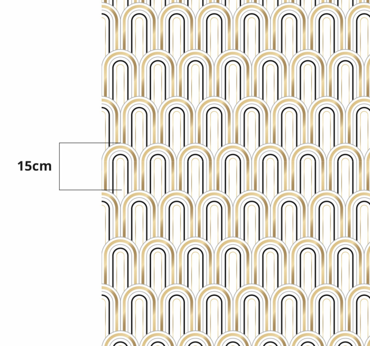 Tappeto vinile geometrico disegno del modello ad arco - TenStickers