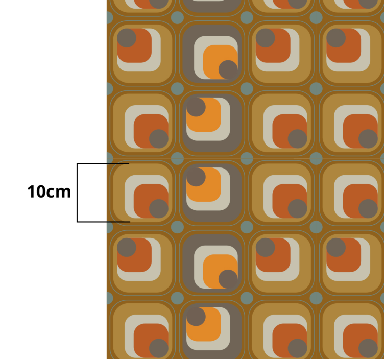 Tappeto vinile vintage blocchi di colore retrò - TenStickers