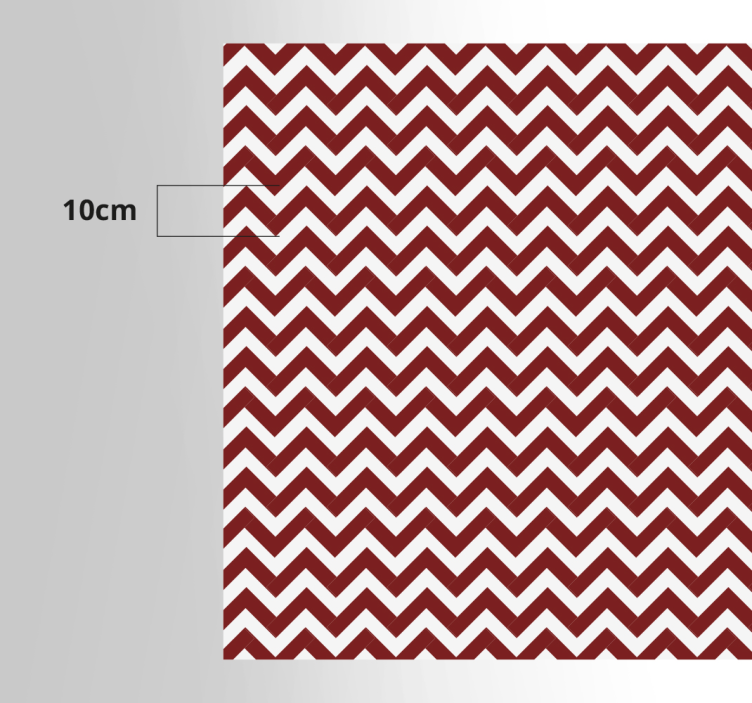 Tappeto vinile geometrico stile chevron rosso - TenStickers