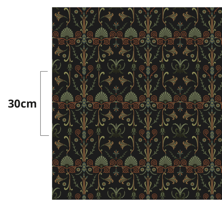 Tappeto in vinile retro/vintage ornate Botanical Patterns - TenStickers