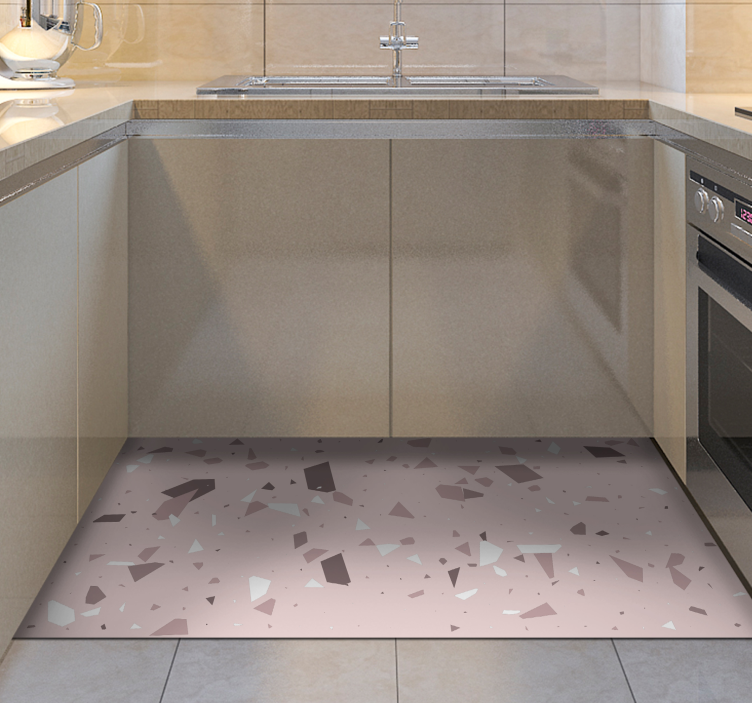 Tappeto PVC cucina rosa testurizzata - TenStickers