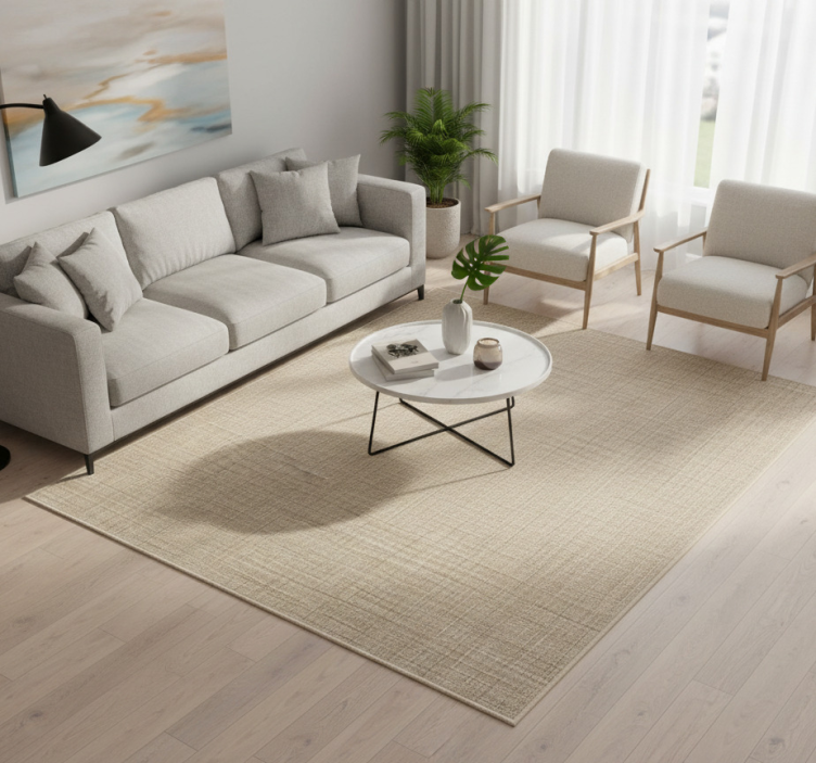 Tappeti vinile motivi effetto tessuto beige - TenStickers