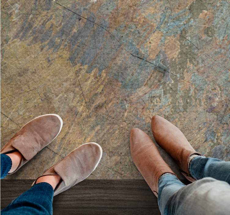 Tappeti vinile motivi sovrapposizione strutturata astratta - TenStickers