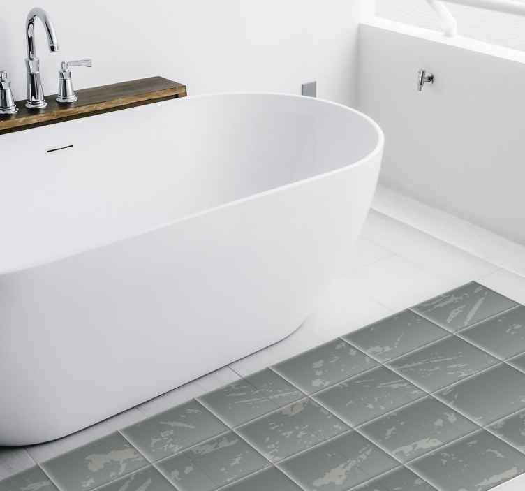 Tappeto vinile bagno effetto piastrelle marmorizzate - TenStickers