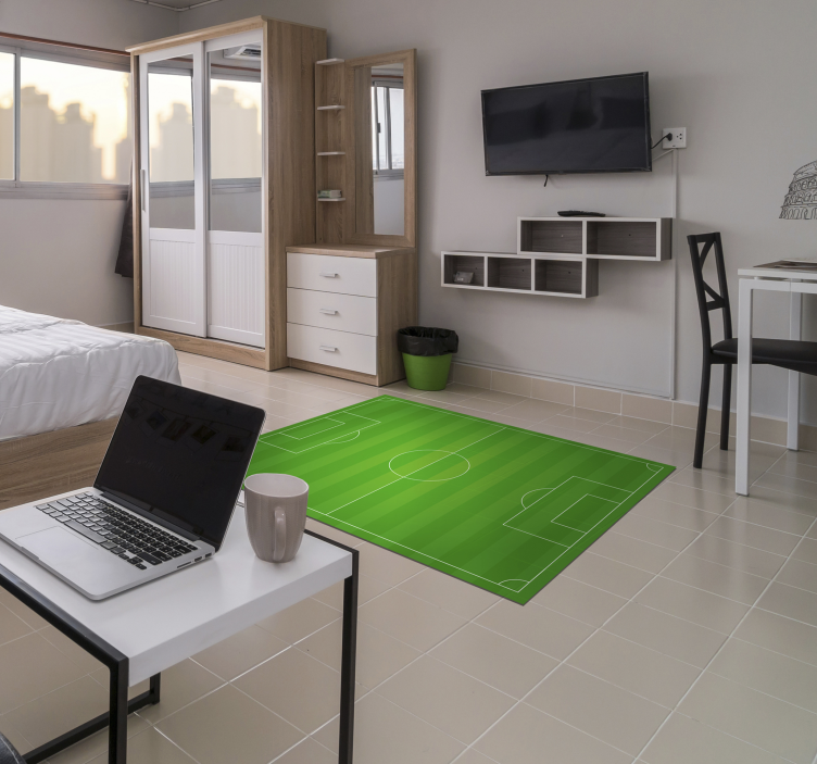 Tappeto da calcio campo da calcio per teenager - TenStickers