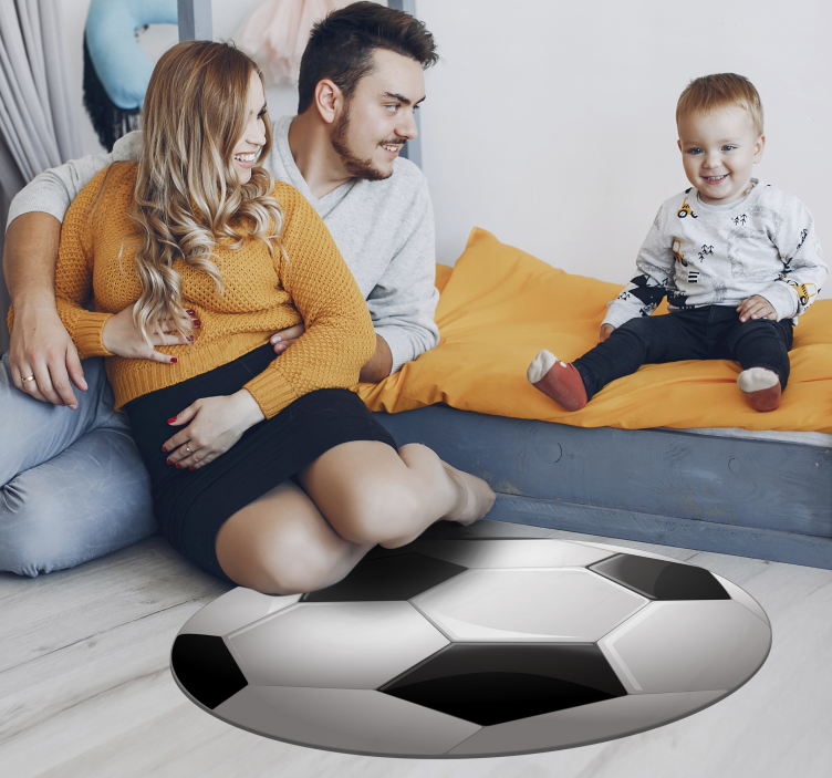 Splendido tappeto in vinile con pallone calcio - TenStickers