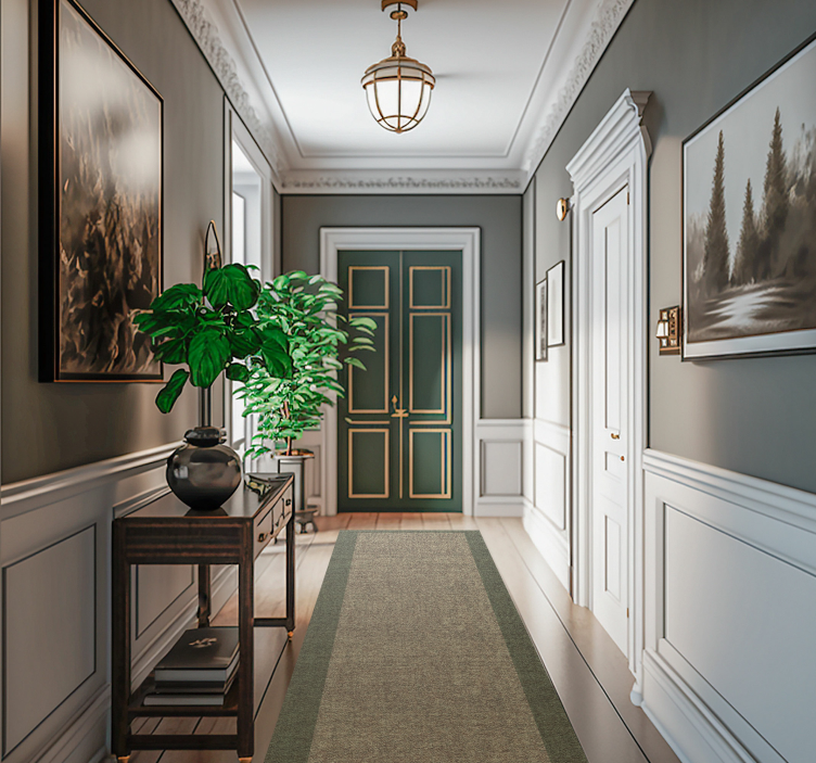 Tappeto in PVC con contorno verde - TenStickers