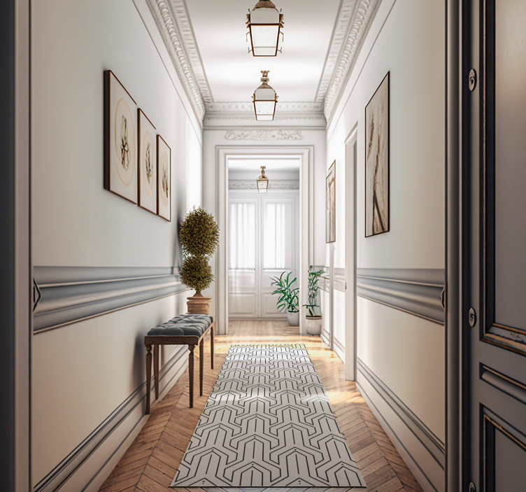 Tappeto in PVC con linee geometriche - TenStickers