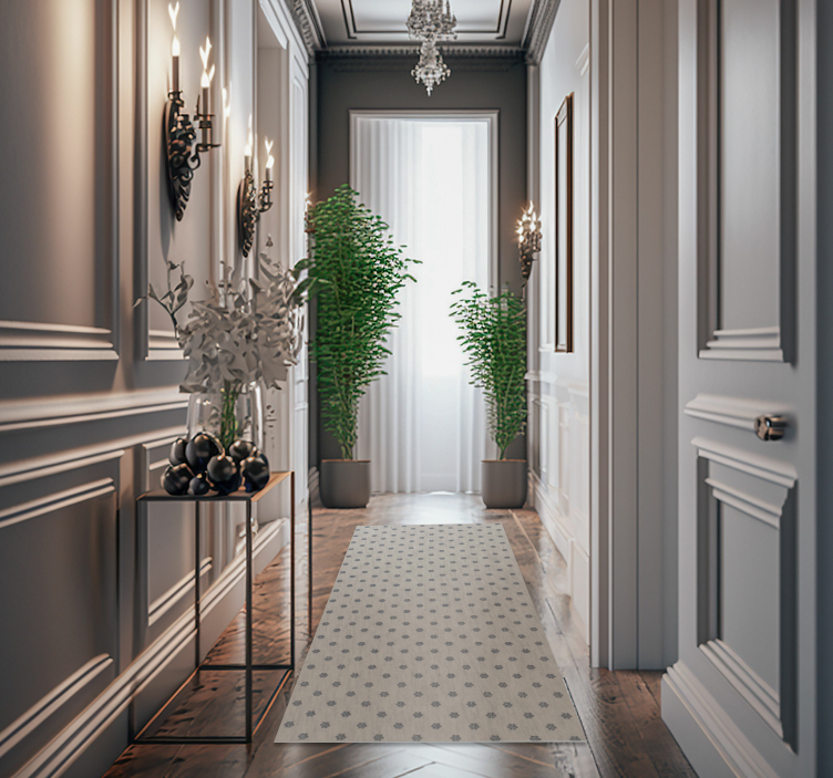 Tappeto in PVC con piccoli fiori - TenStickers