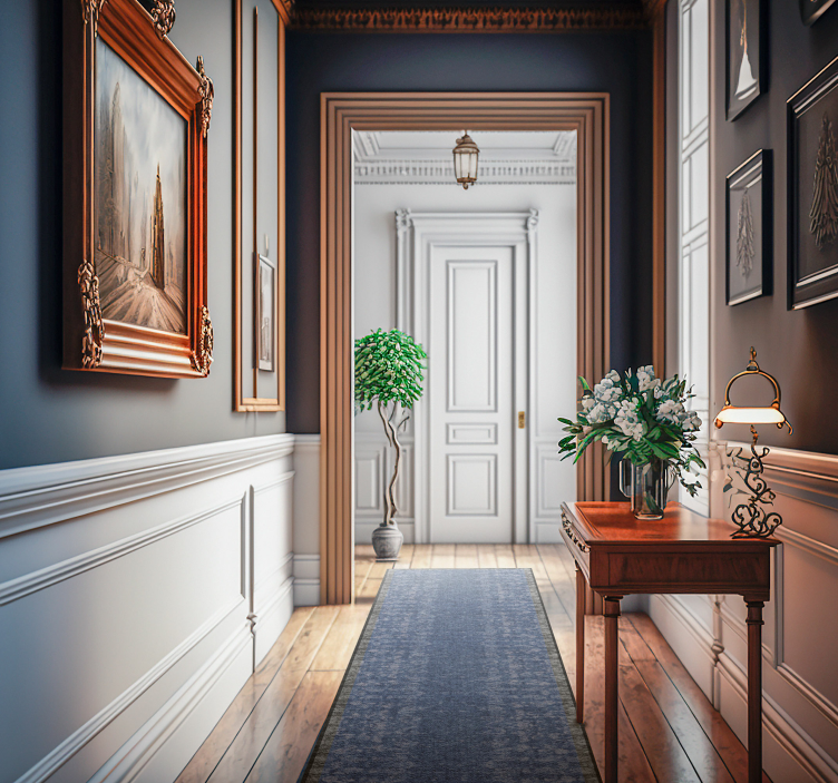 Tappeto in pvc effetto vintage blu - TenStickers