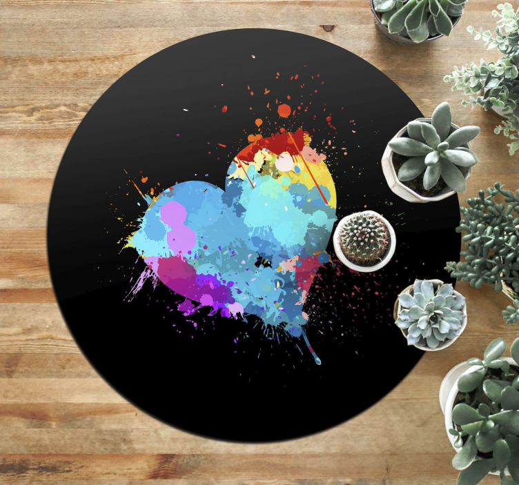 Tappeto in vinile moderno Amore e splash - TenStickers