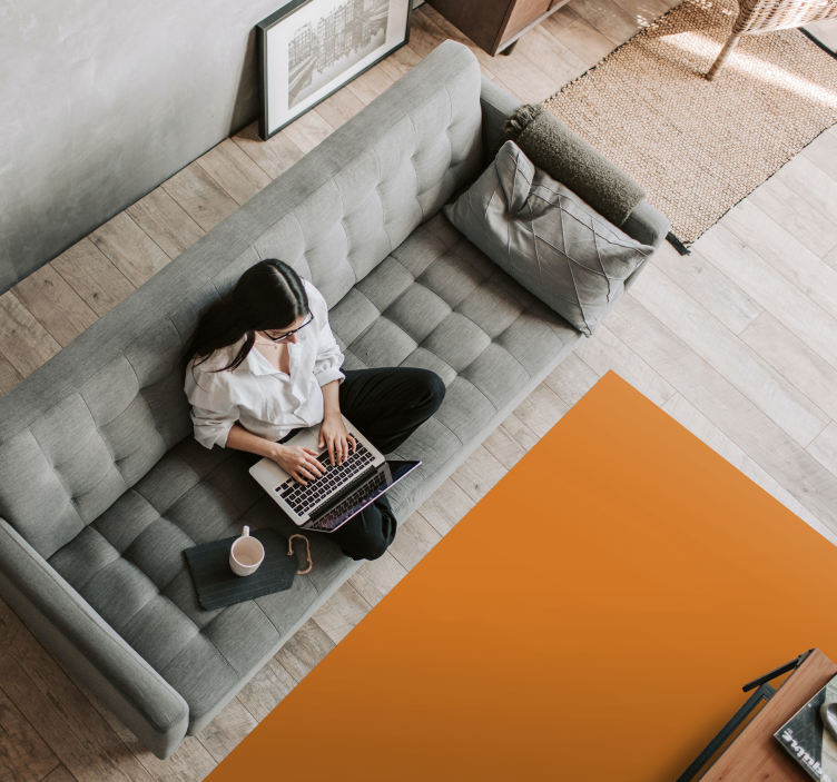 Tappeto in vinile moderno Arancia - TenStickers