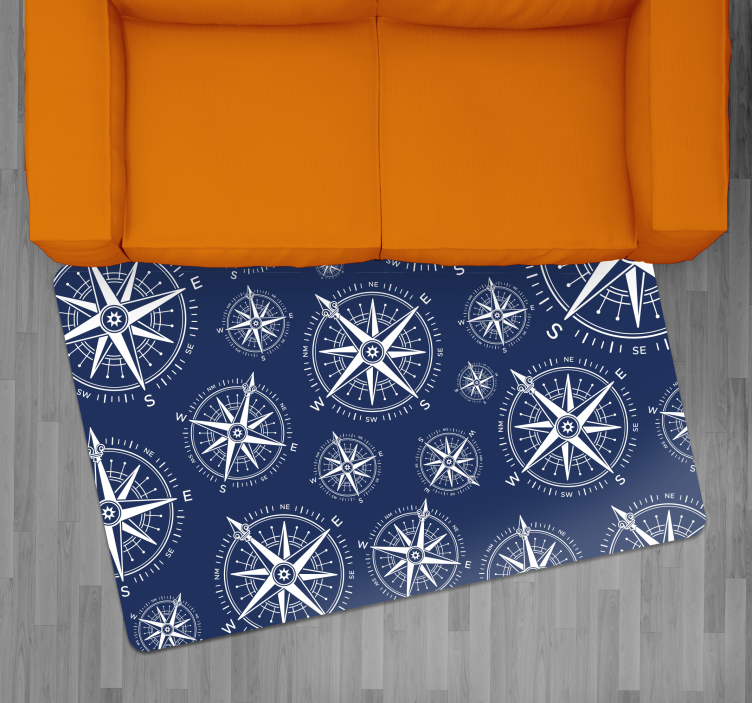 Tappeto pvc cucina moderno mare nord ovest sud - TenStickers