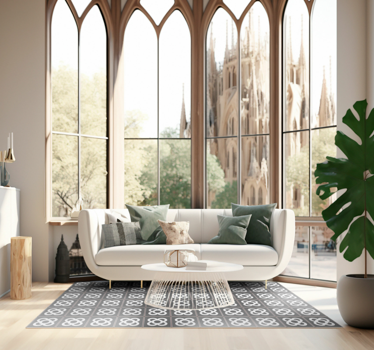 Tappeto in vinile mosaico pavimento Barcellona - TenStickers