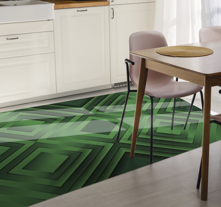 Tappeto in vinile mosaico verde - TenStickers