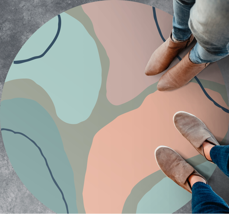 Tappeto vinile minimalista forme geometriche astratte - TenStickers