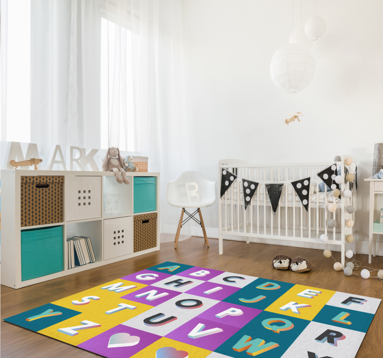 Tappeto in vinile camera da letto colorful Alphabet Playarea - TenStickers