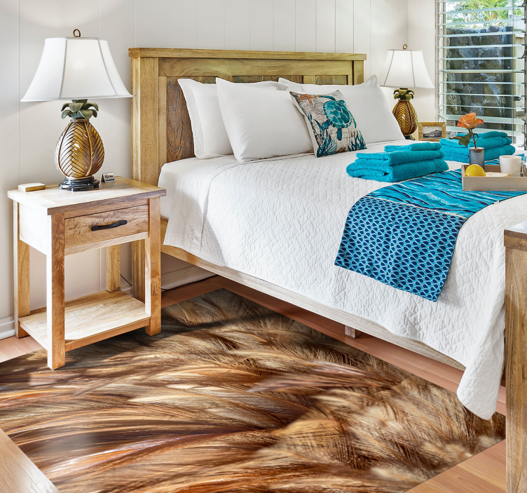 Tappeto in vinile stampa animale Soffici piume  - TenStickers