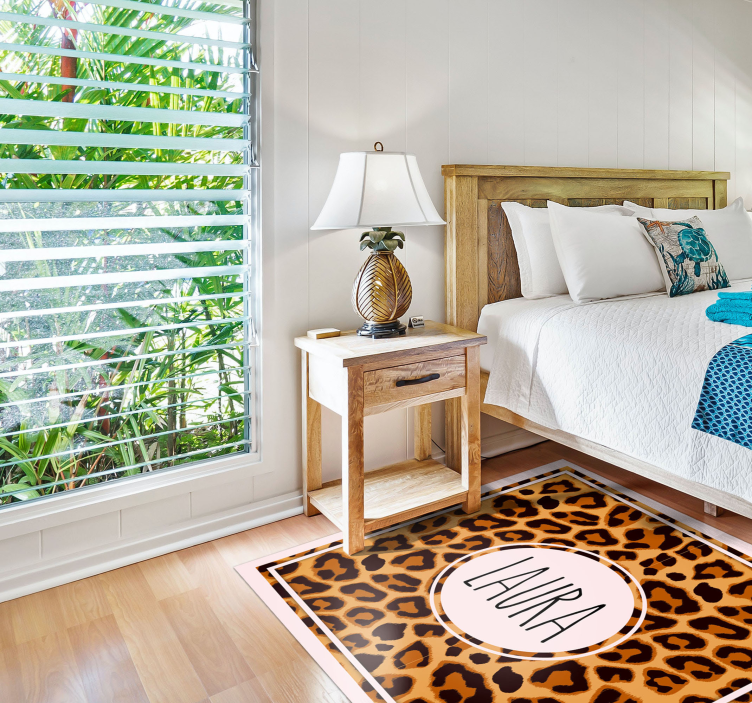 Tappeto in vinile leopardata personalizzata - TenStickers