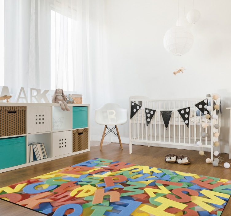 Tappeto disordinato alfabeto in vinile - TenStickers