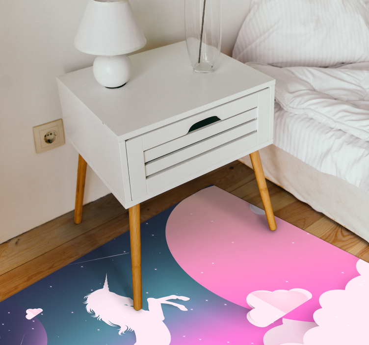 Tappeto in vinile con unicorno - TenStickers