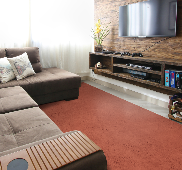 Tappeto in vinile colore terra siena naturale - TenStickers