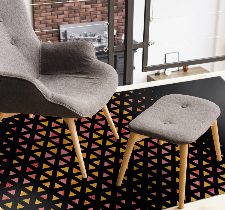 Tappeto in vinile geometrico Triangoli astratti - TenStickers