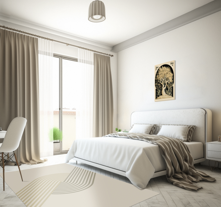 Tappeto in vinile con linee stile minimal - TenStickers