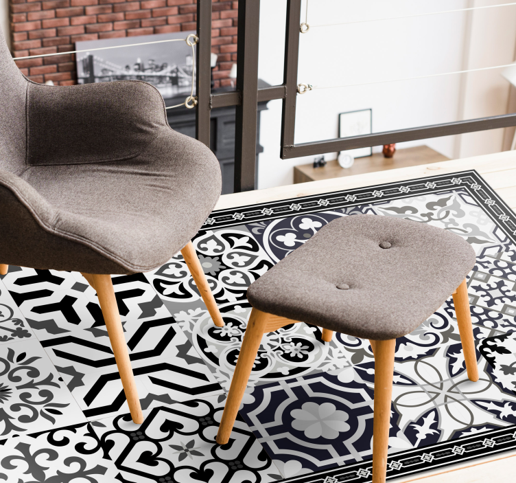 Tappeto vinile piastrelle idrauliche ornamento - TenStickers