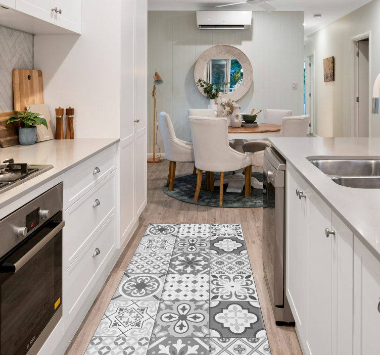 Tappeto in vinile stile geometrico piastrelle - TenStickers