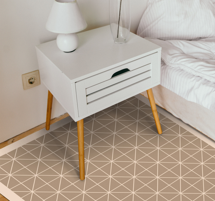 Tappeto in vinile piastrelle a motivi beige - TenStickers