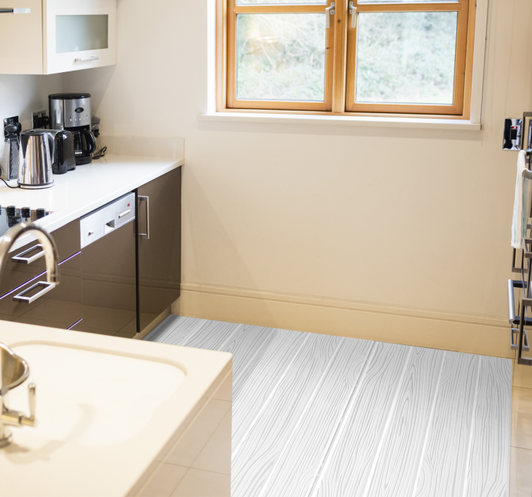 Tappeto vinile in legno Tavola di legno bianca - TenStickers