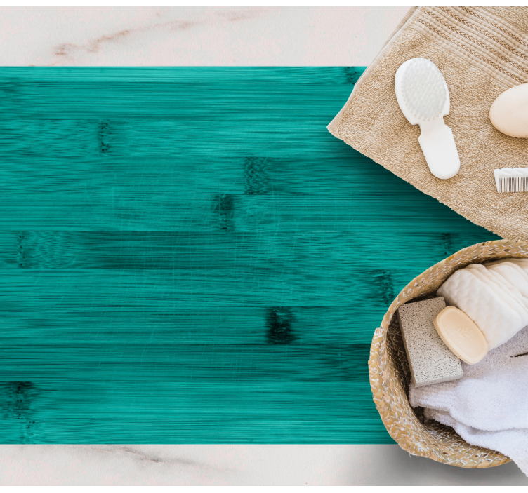 Tappeto vinile cucina legno tavole dipinte texture rustica - TenStickers