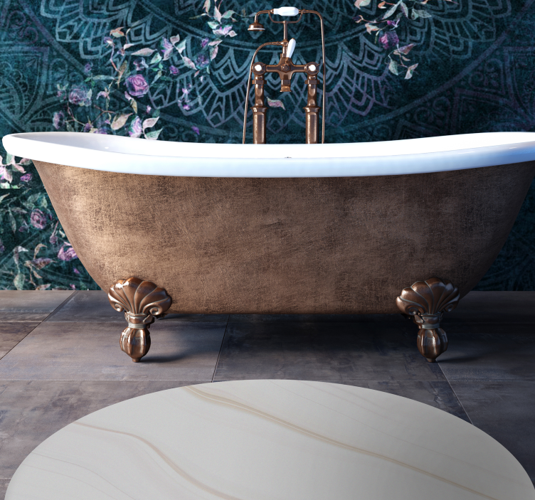 Tappeto in vinile minimal in marmo bianco - TenStickers