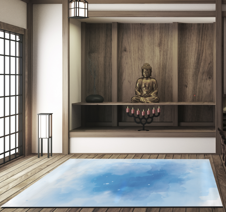 Tappeto in vinile moderno cielo ad acquerello - TenStickers