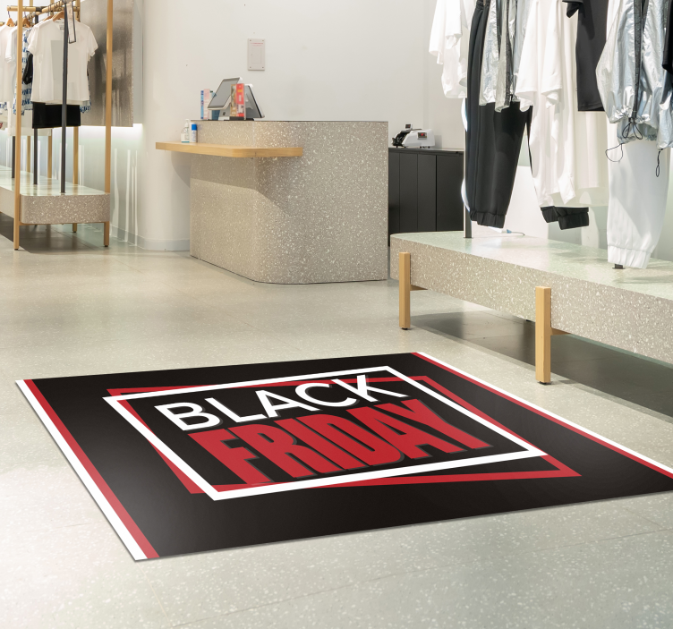 Tappeto in vinile nero promozione Black Friday - TenStickers