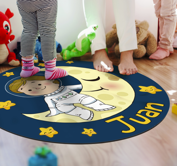 Tappeto in vinile con nome astronaut Slumber Circle - TenStickers
