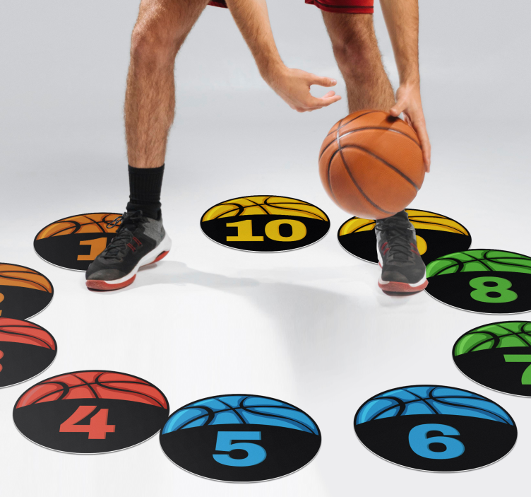 Tappeto in vinile pacchetto allenamento basket - TenStickers