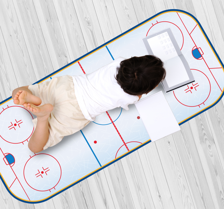 Tappeto in vinile giochi Campo da hockey sul ghiaccio - TenStickers