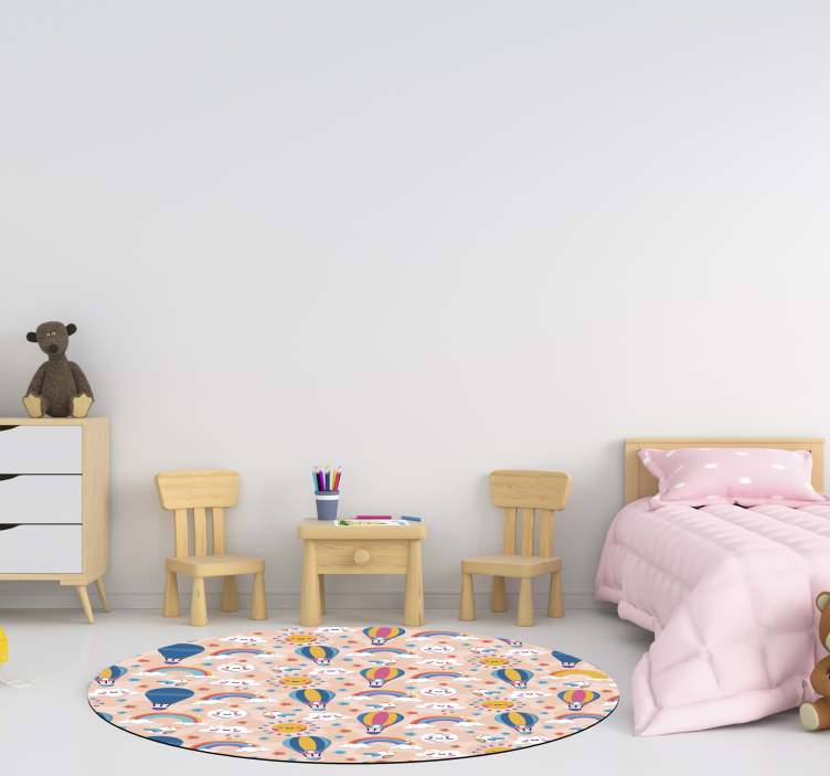 Tappeto in vinile bambini modello di palloncino colorato - TenStickers