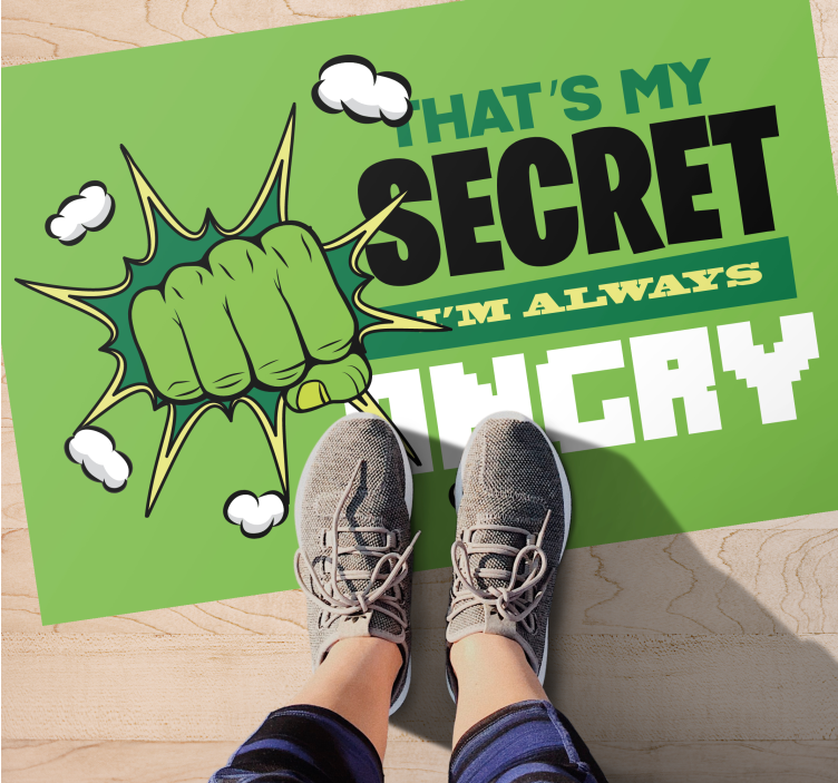 Tappeto in vinile Sono sempre arrabbiato - TenStickers