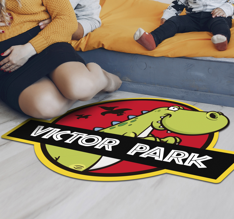 Tappeto in vinile per bambini jurassic park - TenStickers