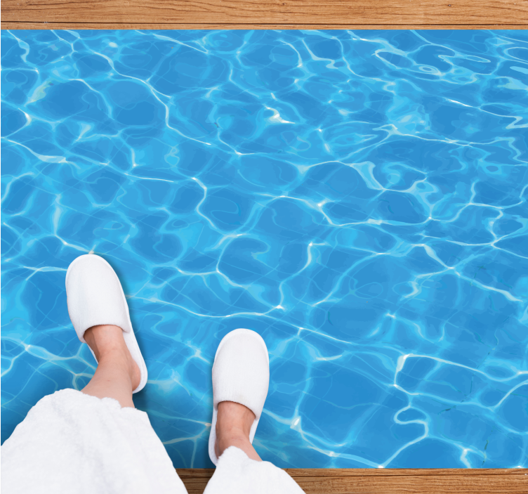 Tappeto in vinile con testi Trama dell'acqua - TenStickers