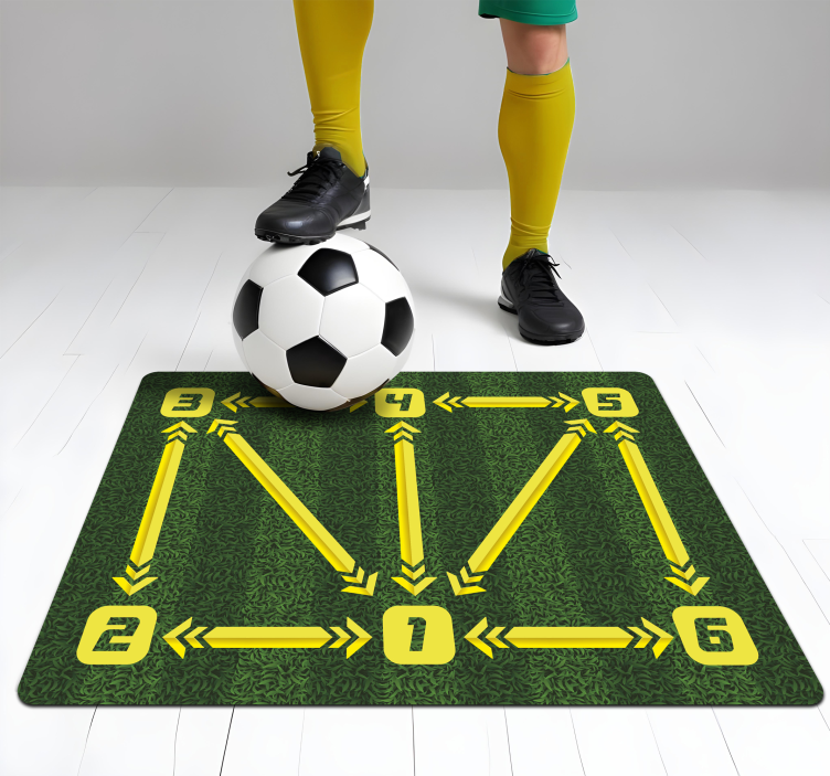 Tappeto in vinile allenamento di calcio - TenStickers
