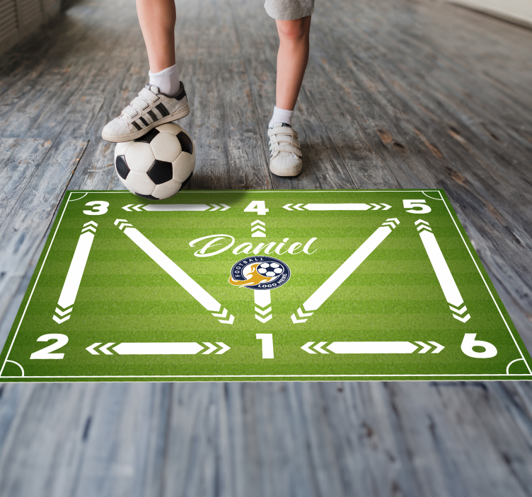 Tappeto in vinile rettangolo allenamento calcio - TenStickers