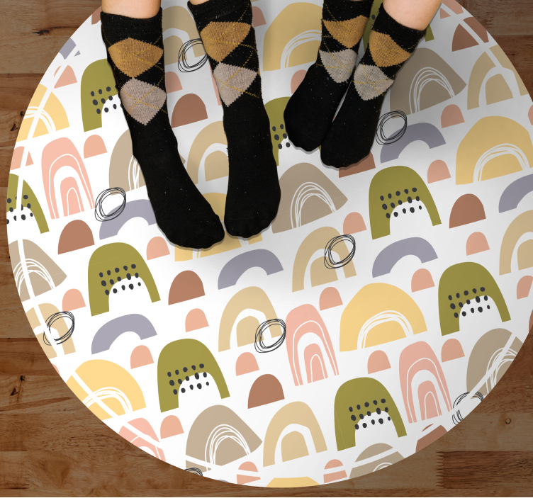 Tappeto in vinile stile arcobaleno nordico - TenStickers