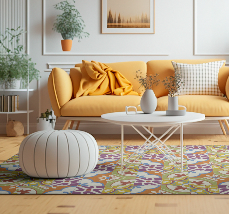 Tappeto in vinile motivo piastrelle ornamentali - TenStickers