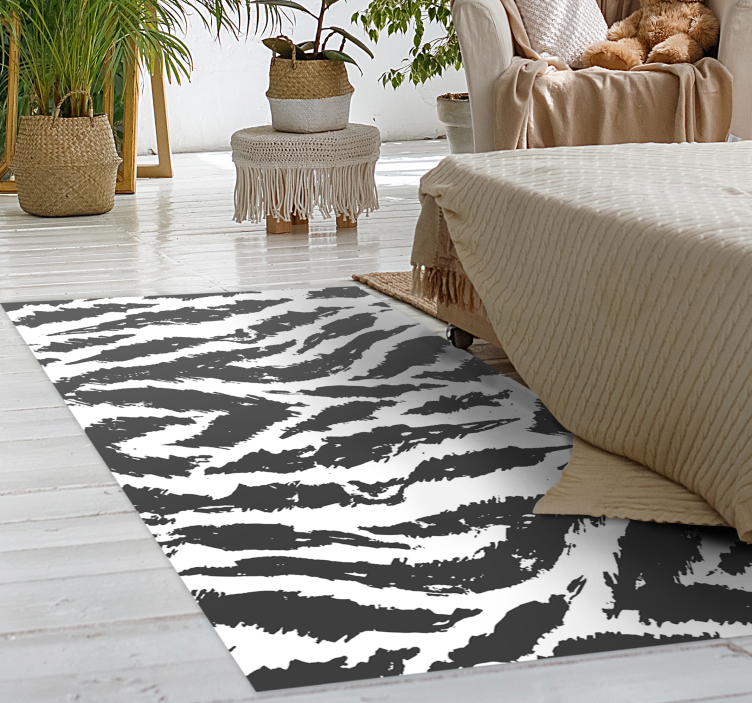 Tappeto in vinile stile zebrato - TenStickers