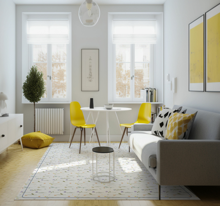 Tappeto in pvc con fiorellini colorati - TenStickers